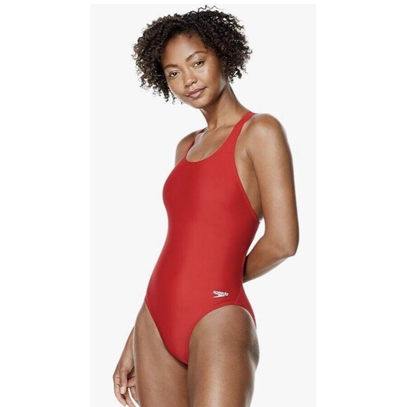 Speedo Other - Speedo Women's Solid-Color One-Piece ProLT Swimsuit LC7 High Risk Red Size 8/34
